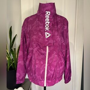Women’s Reebok Printed Track Jacket small pink Print